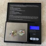 Vintage Aurora Borealis Clip On Earrings Photo 9