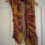 ZARA | Paisley Scarf Shawl Red Yellow Photo 0