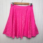 Lilly Pulitzer Meadow Skirt in Fiesta Pink Daisy Lane Lace Zip Size 6 Photo 1