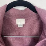 A New Day  Women's V Neck Collared Ribbed Sweater Purple Sz M Photo 1