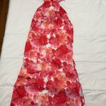 SheIn Pink and Red Floral  Cut Out Dress XS Photo 0