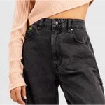 Empyre Tori 90s Carpenter Jeans Size 4 Charcoal Wash Sk8 Wide Leg High Rise Gray Photo 3