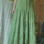 FAVLUX Green Flowy Maxi Skirt Photo 1