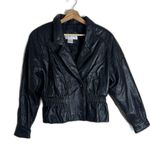 Vtg Maggie Lawrence collection Y2K 90s leather jacket bikercore size medium Black Photo 0