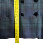 Le Suit  Petite Plaid Skirt 2 piece Suit Green Blue Black Size 8P Preppy Classic Photo 4