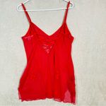Victoria's Secret Victoria Secret Vintage Gold Label‎ Lingerie Chemise Slip Rhinestone Red Large Photo 2