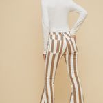 VICI COACHELLA TAUPE/CREAM STRIPED FLARE JEANS Photo 6