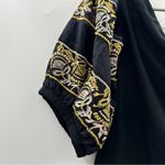 Free People  Rock With It Black Embroidered Off the‎ Shoulder Pullover Top Sz M Photo 3