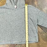 Adrienne Vittadini  Sport Gray Long Sleeve Short Shirt Hooded Medium Photo 1