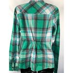 Aeropostale 5----  Cotton Green Plaid Button Up Long Sleeve Top Size Medium NWT Photo 6