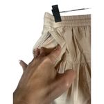 Gap  Beige Cotton Elastic Waist Front Tie Lined Mini Skirt Women Sz S Photo 2