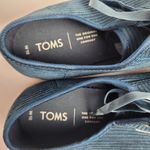 Toms  CARMEL DEEP BLUE TEAL RIBBED CORDUROY SNEAKERS WOMENS 10 Photo 6