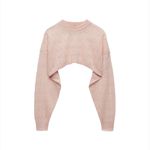 ZARA NWT LACE SHEER SLOUCHY CROP TOP MEDIUM Photo 3