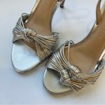 Veronica Beard  leather metallic knot sandals Photo 5