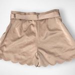 HYFVE Women's Rose Gold Shorts With Scalloped Hem Large | NWT Photo 1