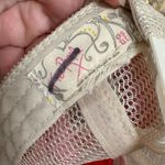 Free People  Puerto Vallarta Pink Coral Ivory Adjustable Trucker Hat OS Photo 4