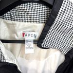 Lavon Vintage Nylon Windbreaker Jacket Womens XL Black White Houndstooth 90s Photo 10