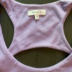 Better Be  Lavender Ribbed Open Back Tank Top Photo 2