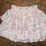 Goldie LeWinter pink floral tiered Peruvian cotton flowy skirt Pink Size L Photo 0