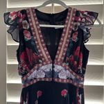 V neck long evening dress maxi floral flowey cocktail party Sunday Wedding sexy Photo 4