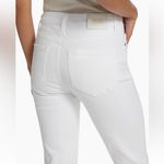 Paige  Cindy Crop Straight White Raw Hem High Waist Denim Jeans 26 Petite Photo 9