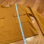 ZARA Utility Pocket Top Sweatshirt Mustard Yellow Color - Size L Photo 5