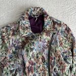 Free People Women's  Size 10 Floral Tapestry Moto Jacket Full Zip Photo 1