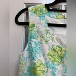 J. Jill Love Linen Green Blue Coastal Beach Preppy Sea Turtle Dress Size XS Photo 1