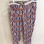 Pilcro and the Letterpress Anthropologie Pilcro Printed Cropped Pants Drawstring Waist Bohemian No 29 Photo 0