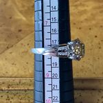 Genuine Moissanite Yellow Sapphire Sterling Silver Ring Size 8 Photo 7