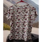 Ariat Women's Sp Real Yuma Print Short Sleeve Tee Shirt Cowgirl Horses Western Photo 1