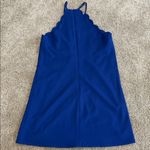 Lulu's Cobalt Blue Scalloped Mini Dress Photo 2