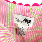 Island Republic size‎ 8 tank top pink green striped scalloped side zip Barbie Photo 6