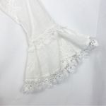 Waimari Calamaro Tiered Ruffle Smocked Beach Coastal Bridal Mini Dress: White Photo 8