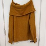 Free People Echo Beach Wool Sweater Mustard Off the Shoulder Photo 6
