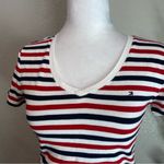 Tommy Hilfiger Tommy Hilfiger Womens Red, White & Blue Shirt Fitted American Top Size Small Photo 4