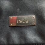 BCBG Paris Black Studded Tote Bag Boho Purse Edgy Gold Photo 9