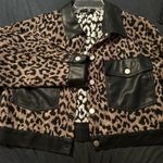 Blue Blush Cropped cheetah jacket Photo 0