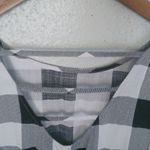 Rock & Republic M Buffalo Plaid Black White Top Photo 2