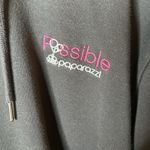  Black Unisex Black Embroidered Possible Paparazzi Hoodie Size 2XL Photo 3