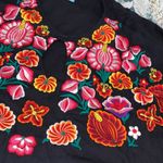 Judith March black floral embroidered swim cover top size small oversized Photo 5