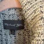 Michael Stars gray chunky knit alpaca wool blend long cardigan button sweater Photo 4