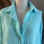 Vitamin A  Turquoise Button-Down Shirt dress size S Photo 1