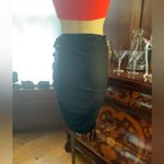 LANVIN Stretchy Ruched & Ruffled Navy Blue Silk & Fine Wool Skirt Size undefined Photo 3