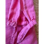 Vineyard Vines  Pink Embroidered Linen Blend Tie Sleeve Blouse Size XS Photo 9