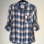Mossimo Blue Plaid Button Down Shirt L Size L Photo 1