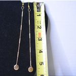 Source Unknown Just WOW 6" Gold Tone Link/Tube Chain Hammered Dics Hook Dangle Boho Earrings Photo 2