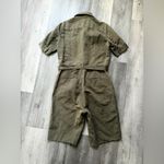 frame denim Army Green Utility Romper Medium Streetwear Snap Zipper Photo 7
