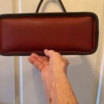 Brighton  Pebbled Leather Shoulder Bag w/Silver Branded Hardware, Red/Black Photo 4