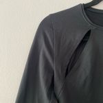 Abercrombie & Fitch Women's size Small Black Cut-Out Long Sleeve Bodysuit Top Photo 2